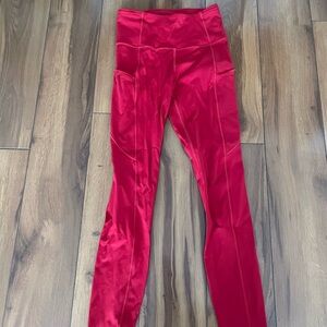 Lululemon Athletica Red Leggings